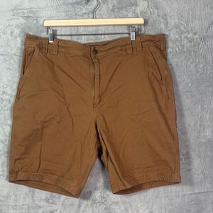 Duluth Trading Co Brown Khaki Flex Fire Hose Relaxed Fit Shorts Size 44
